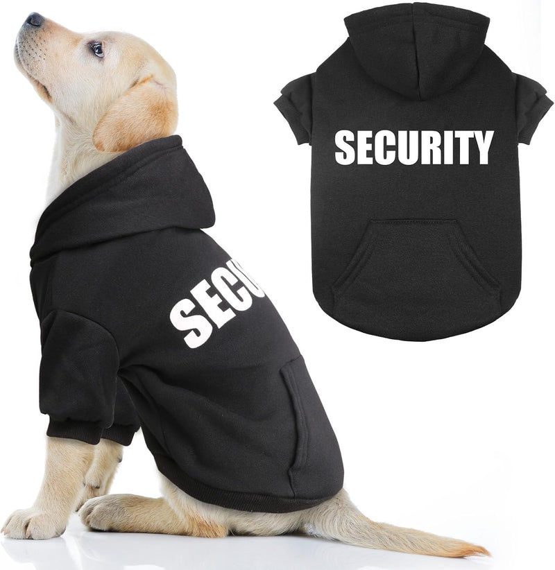 Dog Hoodie Dog Sweaters for Large Dogs Security Pet Sweater Soft Brushed Fleece Pet Clothes Hoodie Sweatshirt with Pocke