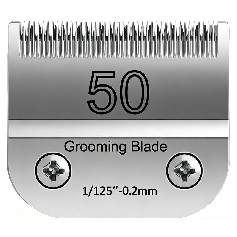 OwnLifeYF 50# 0.2mm 1/125” Blade, Pet Grooming Clipper Replacement Blades Compatible with andis/wahl/Oster Dog A Series Clippers, Detachable, Size 50, Stainless Steel, Extremely Short in Length (S50)
