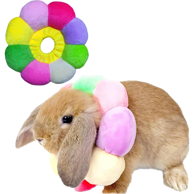 Rabbit Cat Cone Collar Soft,Adjustable Cat Recovery Wound Healing Accessory,Cats Cones to Stop Licking,for Chinchilla,Guinea Pigs,Bunny,Kitten Donuts Collar After Surgery(X-Small)
