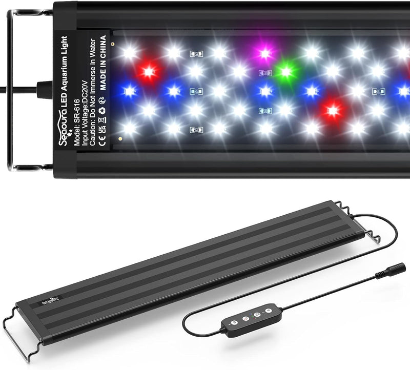 SEAOURA Led Aquarium Light for Plants-Full Spectrum Fish Tank Light 18-24''
