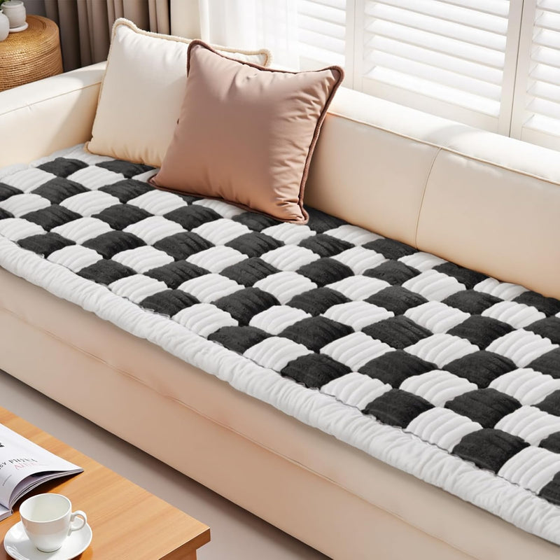 Checkered Couch Cover, Couch Covers For Dogs Washable Non-Slip