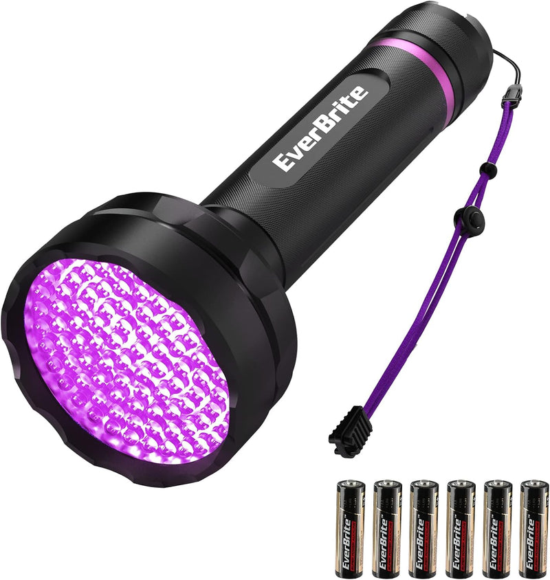 EverBrite 100 LED UV Blacklight Flashlight, 395nm for Pet Urine
