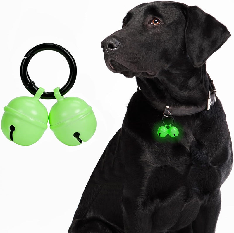 Bells for Dog Collar, Glow Bell for Medium to Large Dogs, Easy Clip Clasp, Extra Loud Pet Tracker & Save Wildlife, Durab