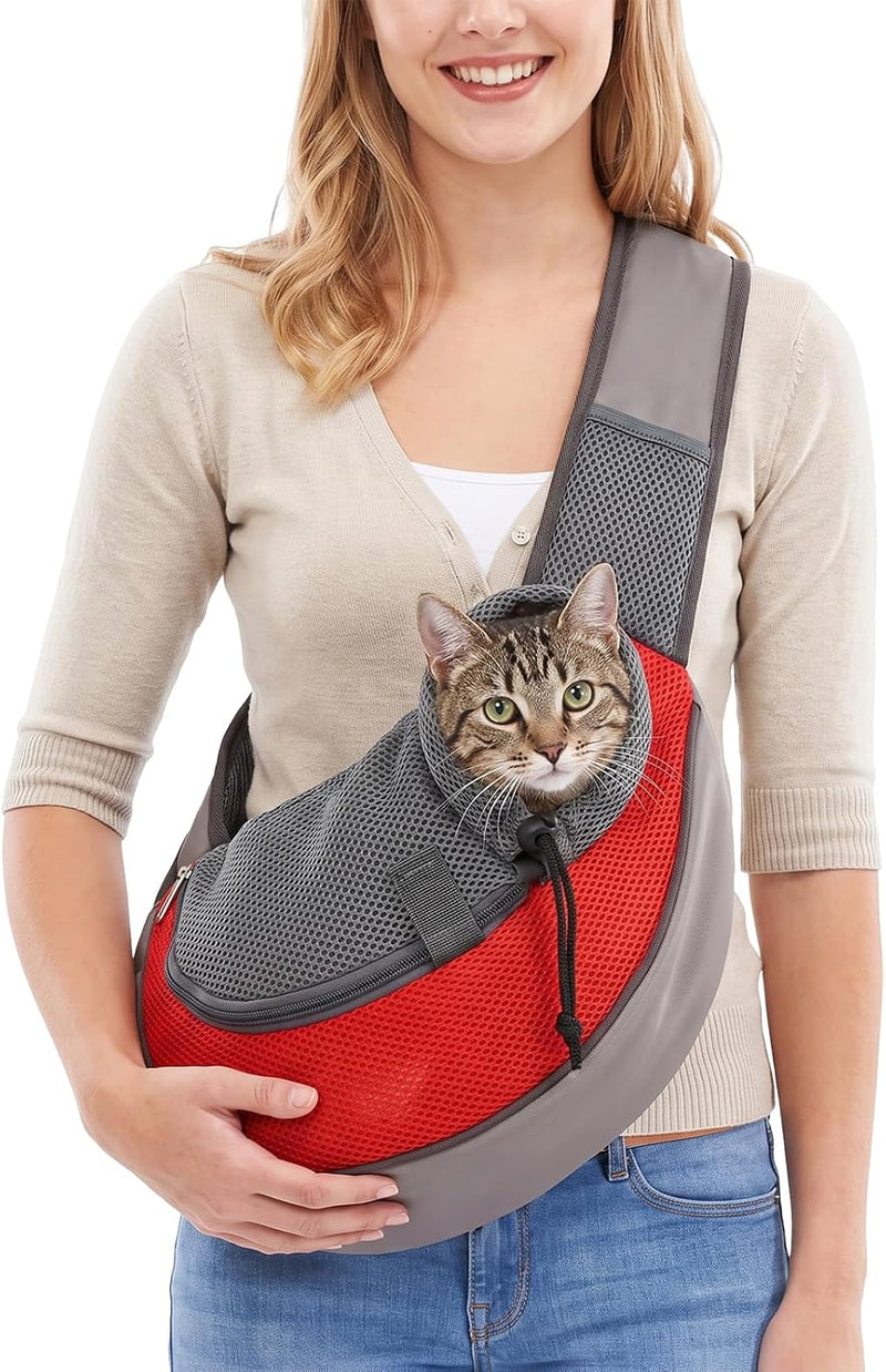 Pet Sling Carrier for Small Dogs Cats, Hands Free Wrap Pet Carrier