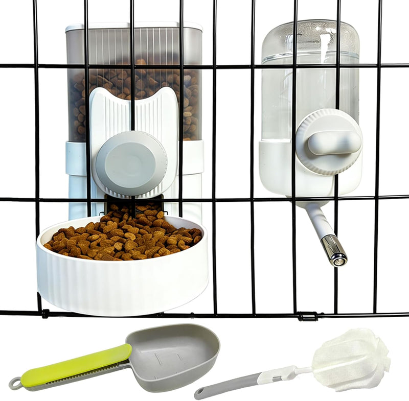 Rabbit Gravity Feeder Waterer Set Automatic Guinea Pig Food Water Dispenser Food Water Bowl Feeding Station for Puppy Ki