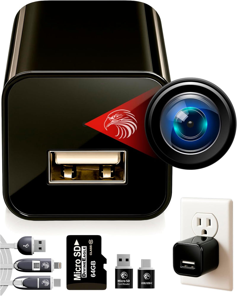 Plug-in Full HD Dome Camera - Premium Reliable 1080p Pet Cam with Motion Detection - Easy No-WiFi Setup & Data Protectio