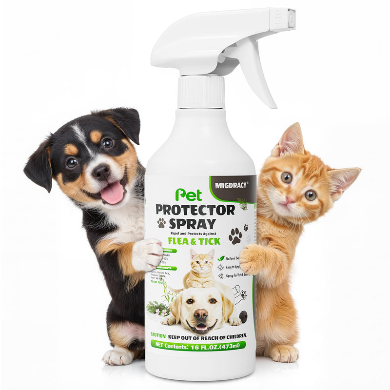 Pet Protector Spray for Dogs & Cats, 16 oz Plant-Based Pet & Home Care Spray for Indoor/Outdoor Use, Suitable for Bedding, Furniture, Pet Areas & Daily Freshness Maintenance