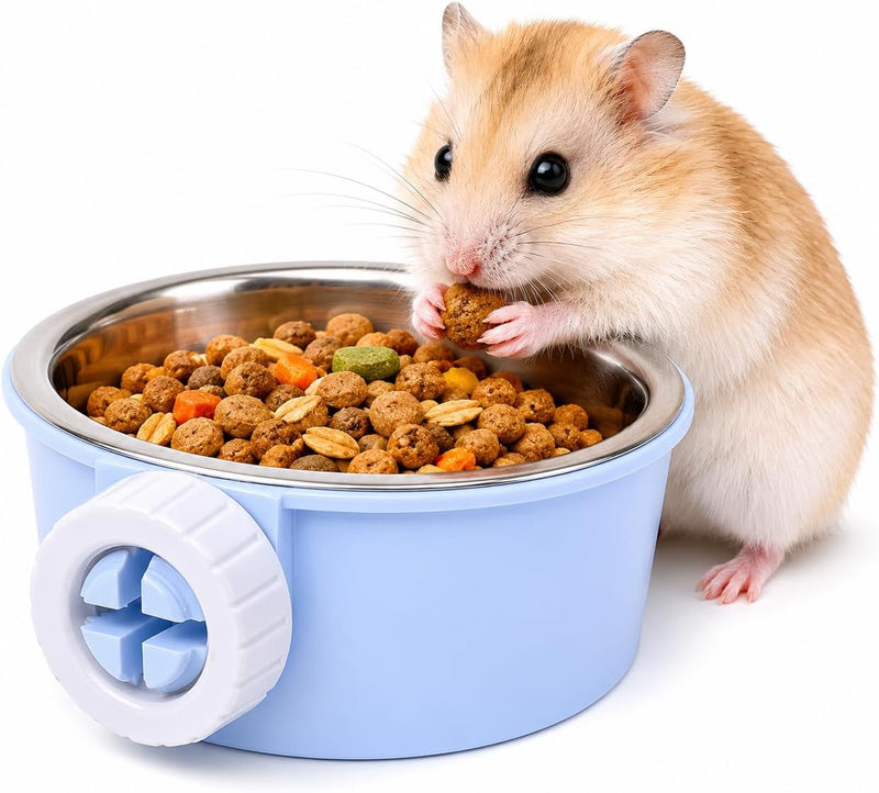 Small Pet Food & Water Bowl Feeder for Hamsters, Guinea Pigs, Rabbits