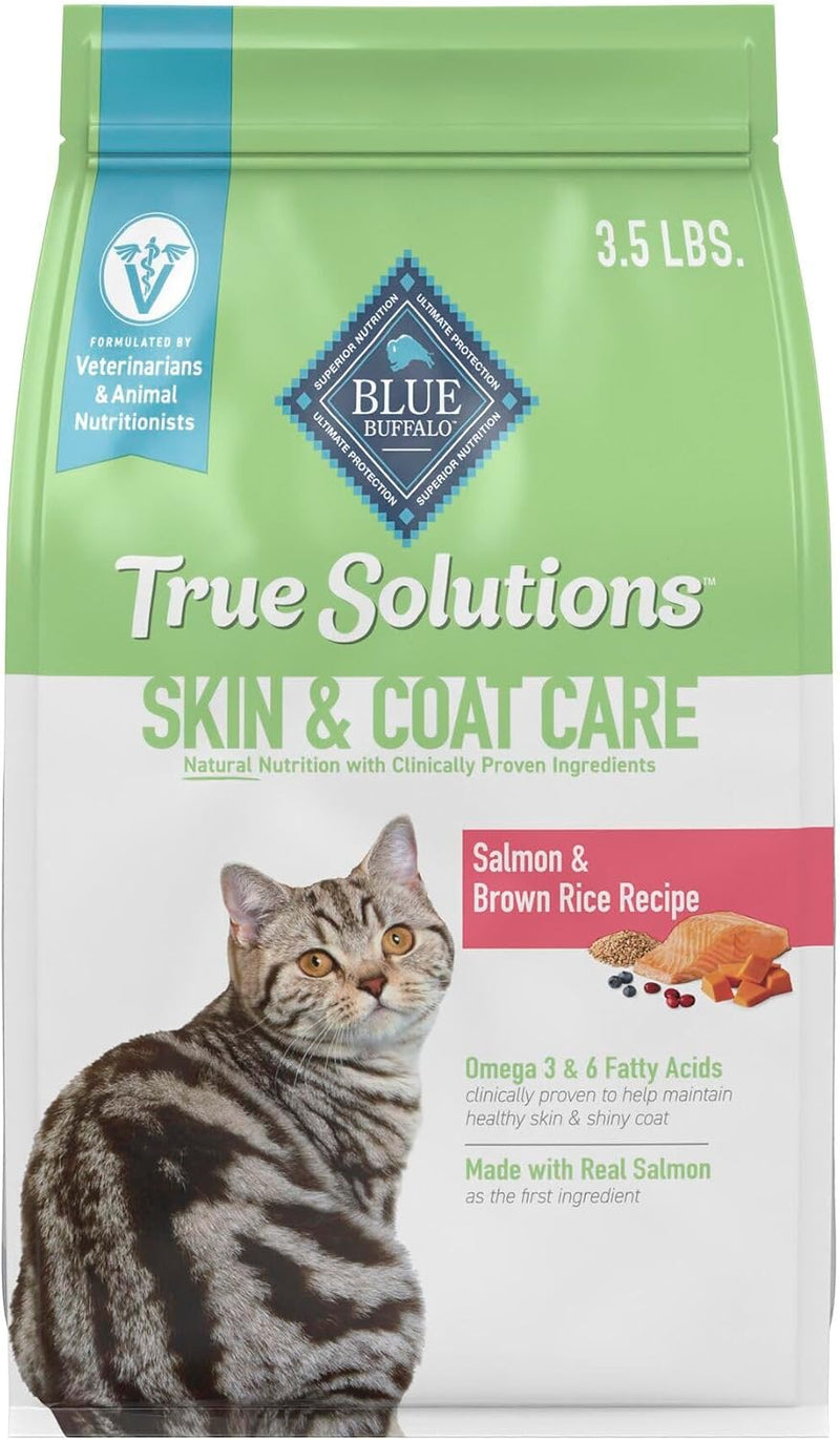 Blue Buffalo True Solutions Skin & Coat Care Salmon Dry Cat Food, 3.5 lb