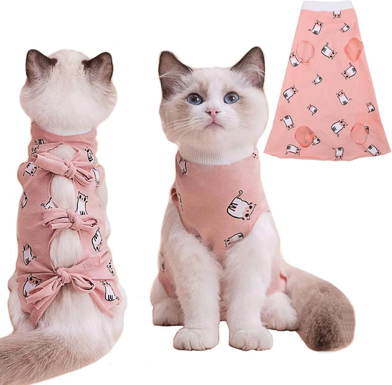 PUMYPOREITY Cat Recovery Onesie - Post-Surgery Kitten Suit, Female