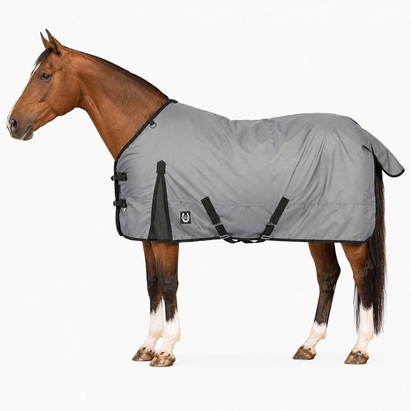 Horse Blanket 600D Ripstop Winter Turnout Blanket, 250 GSM Polyfill, 100% Waterproof & Breathable, Cold Weather Horse Bl
