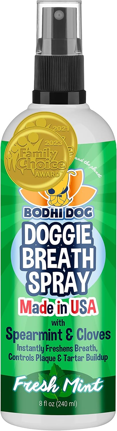 Bodhi Dog Natural Dog Breath Freshener Spray | Fresh Breath for Dogs, Tartar & Plaque Remover | Supports Teeth & Gum Hea