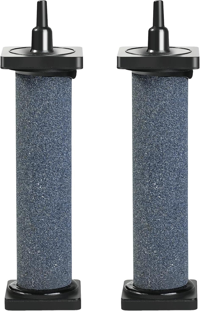 AQUANEAT Aquarium 5 inch Air Stone Cylindrical 2 Pack, Large Airstone, Aerator Bubble Diffuser, Air Pump Accessories for