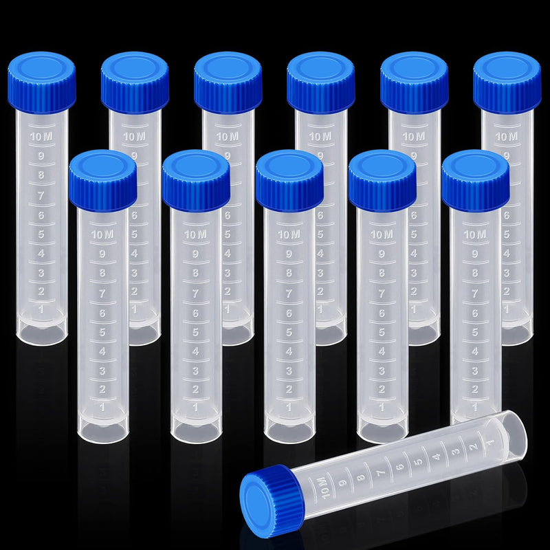 Konohan 12 Pcs 10ml Replacement Test Tubes for Aquarium Test Kits, Blue