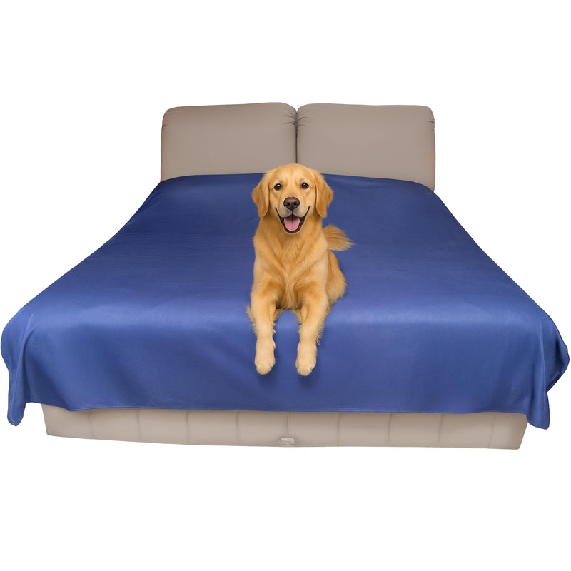 SILLY LEGACY Thin Reversible Waterproof Protective Bed Cover (King Size, 100 x 96 inch), for Pets, Babies; Incontinence, Dirt, Drool