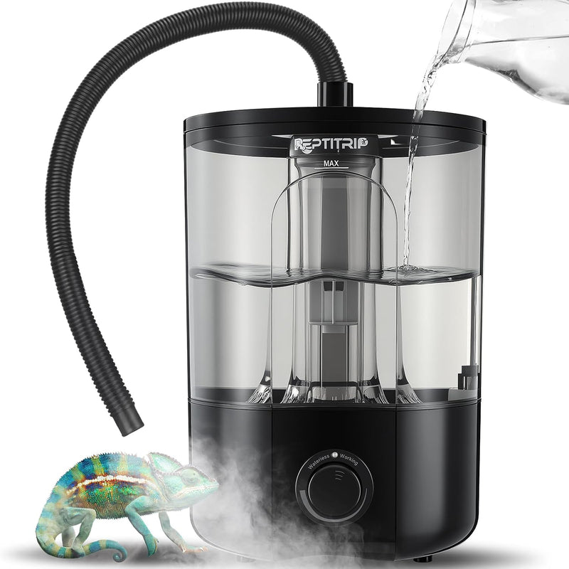 1 Gallon Reptile Humidifier Fogger for Terrariums, Adjustable Fog Volume, Ideal for Bearded Dragons, Lizards, Geckos, Sn
