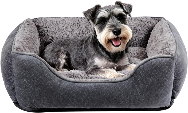 Dog Bed for Small Dogs Washable, Super Soft Durable Cat Bed, Warming Soft Calming Puppy Bed Pet Bed with Anti-Slip Botto