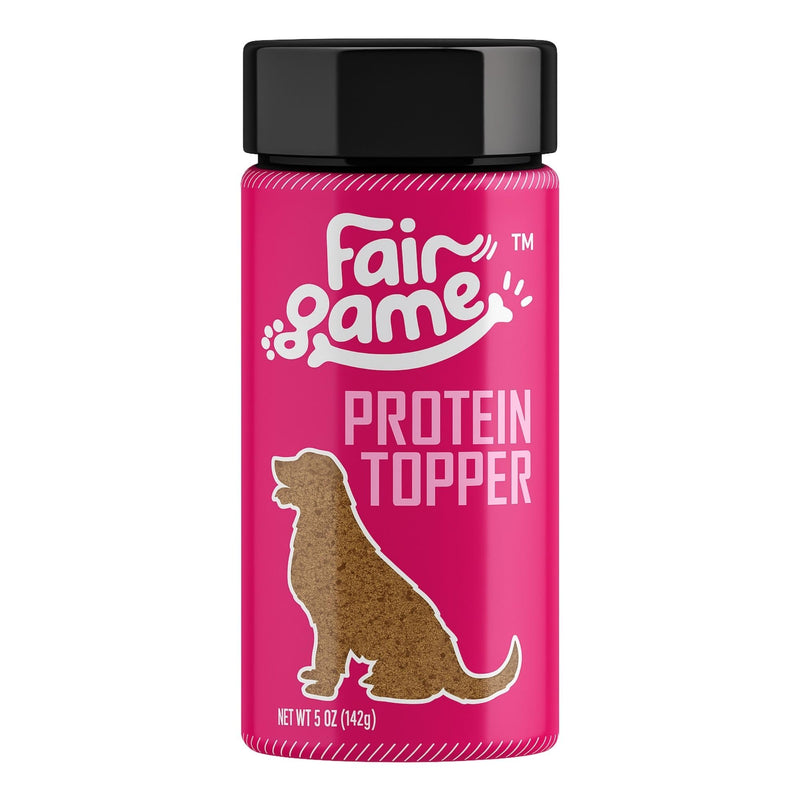 Fair Game Protein Dust Dog Food Topper, Free Range African Venison, High Protein 30%, Hormone Free, Air-Dried (5oz)