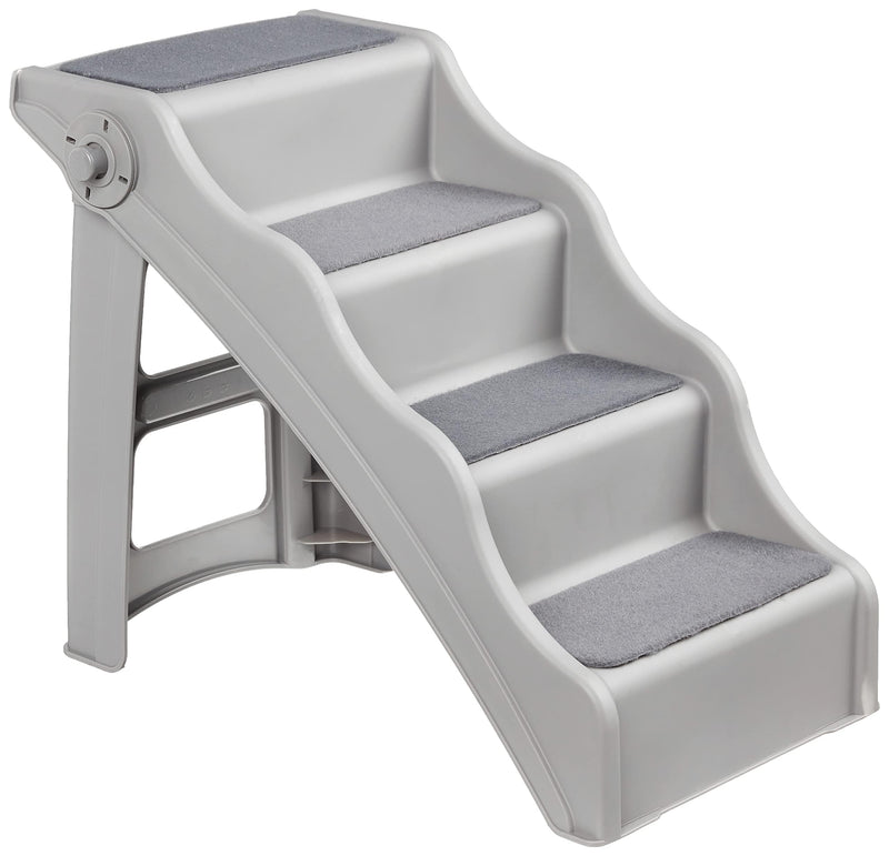 Amazon Basics Foldable Non-Slip Pet Stairs for Small Dogs and Cats, Senior Pets, Easy to Climb, 14.6