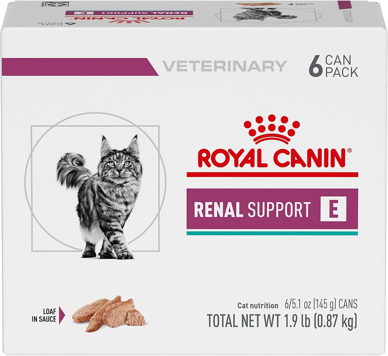 ROYAL CANIN Veterinary Diet Feline Renal Support E Adult Loaf in Sauce Cat Food, 5.1 oz (Pack of 6)