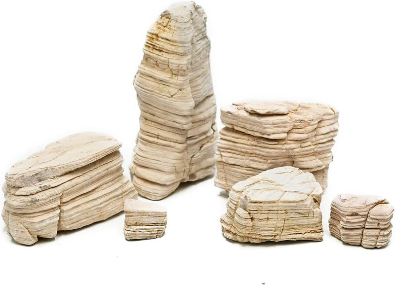 Aquarium Rocks 5lb Fish Tank Stone 2-5 inch Natural Pagoda Rocks for Aquascaping Landscaping Models Terrariums Reptile a