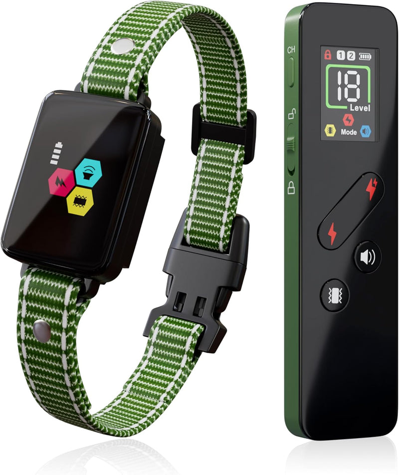 Cat Training Collar Cat Bark Collar with Remote Electric Cats Shock Collar 3300FT IP67 Waterproof 3 Training Modes Beep