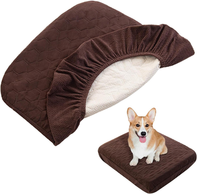 nanbowang Waterproof Dog Bed Covers Replacement Washable Pet Hair Easy to Remove, Dog Pillow Cover Quilted, Pet Bed Cove