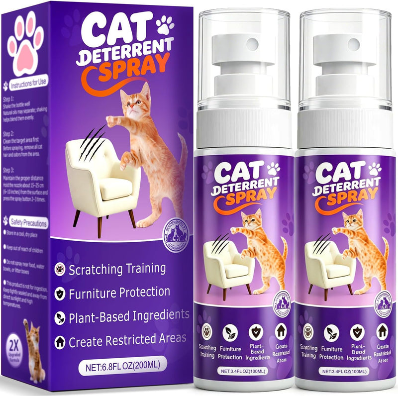 Cat Deterrent Spray 2 Pack Effective Cat Repellent Spray