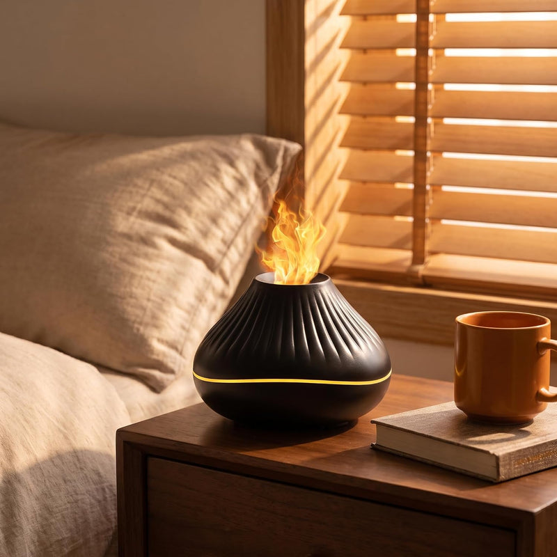 USB Powered Volcano Flame Diffuser Ultrasonic Humidifier