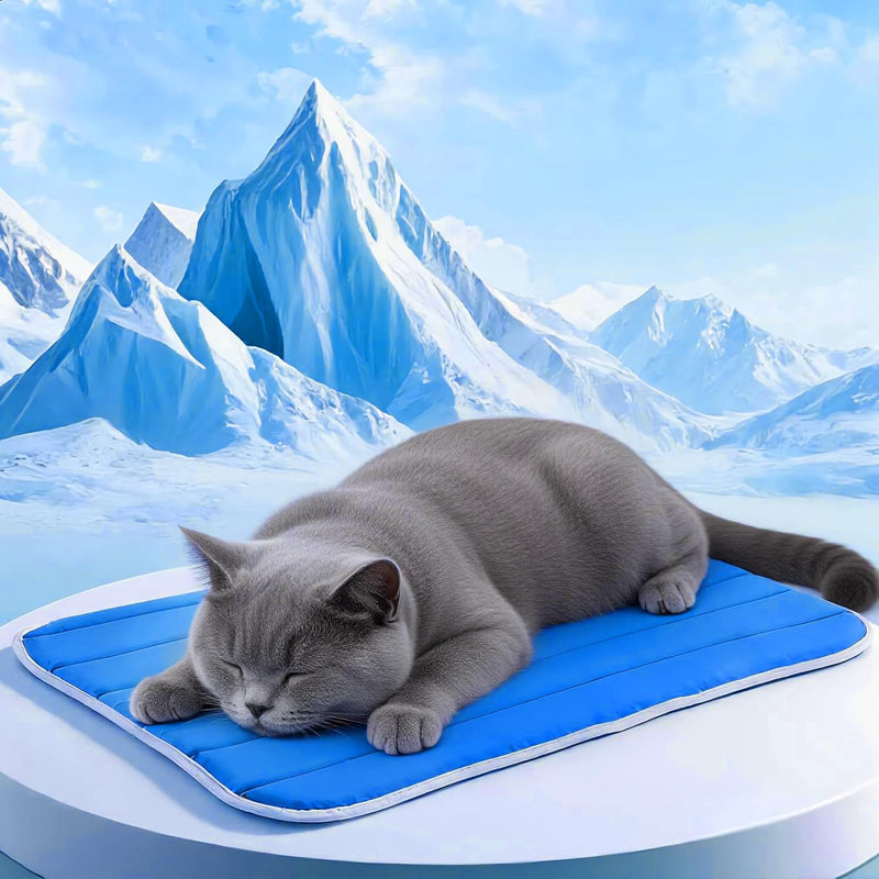Petvolve Dog Cooling Mat, Cold Memory Sponge Cooling Mat for Dog, Foldable Crate Pet Bed & Non-Slip, (Q-Max > 0.45) Long-Lasting Cool & Keep Your Pet Cool (Medium - 27.5x19.6 Inch)