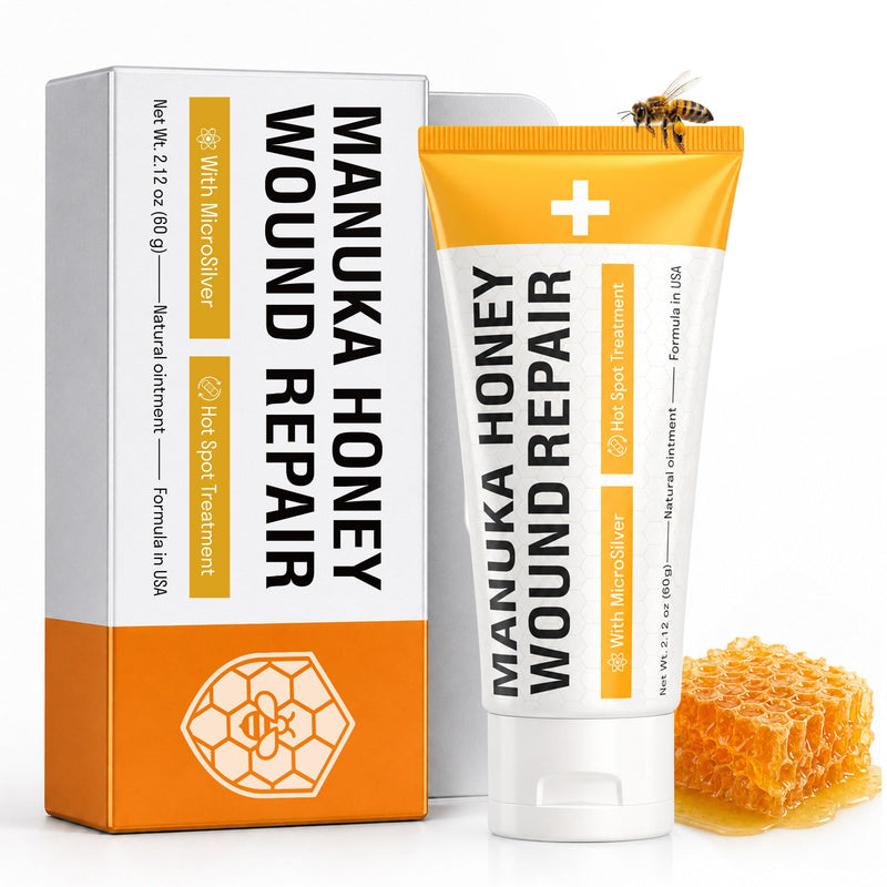 Rapid Wound Repair Ointment | Hot Spot Comfort for Dogs – Soothes & Moisturizes Itchy Skin – Hot Spots, Allergy & Itching Relief, Scratches & Manuka Honey Wound Care, 2 oz