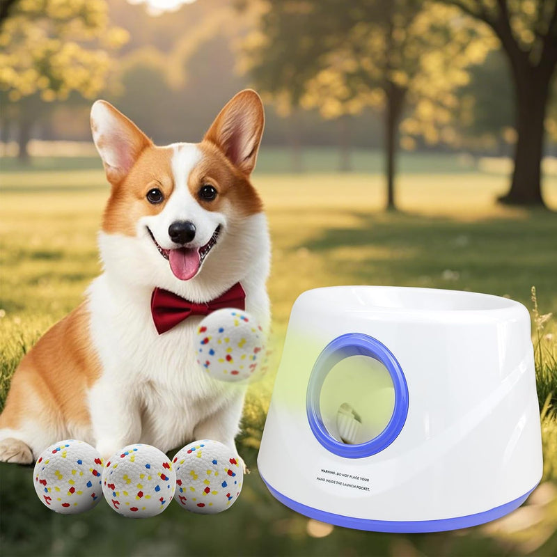 MEKAPLE Automatic Dog Ball Launcher, Upgraded Interactive Dogs Balls Thrower for Small Dogs, Distance Adjustable Mental