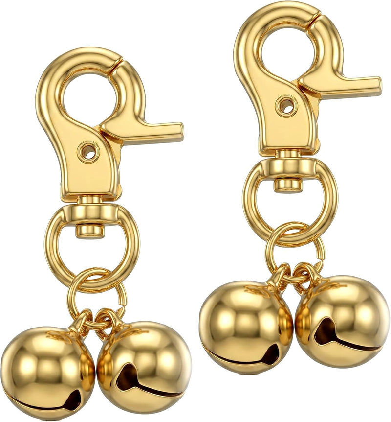 2 Pcs Bell for Dog Collar, Dog Collar Bells Gold