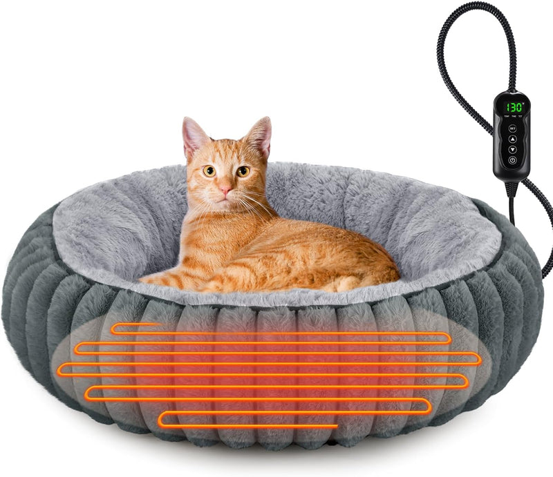 INVENHO Heated Cat Beds for Indoor Cats and Small Dogs, 20
