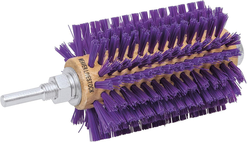 Weaver Leather Mini Roto Brush for Livestock, Wool/Hair Stimulating and Grooming Brush for Goat Sheep Cattle, Use with D