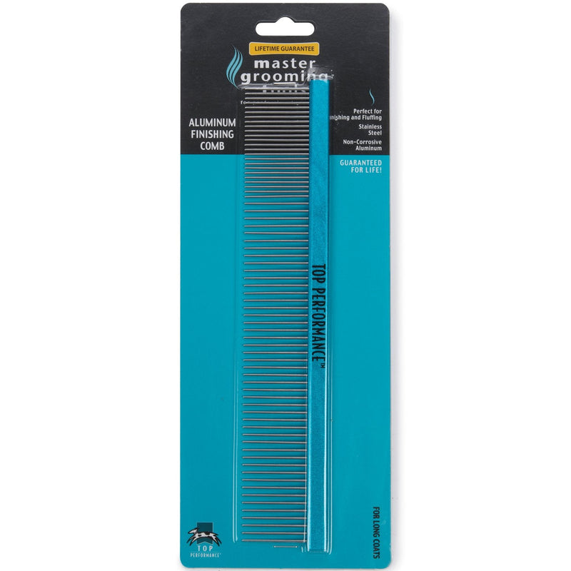 Master Grooming Tools Aluminum Finishing Comb — Versatile Combs for Grooming Dogs, 10