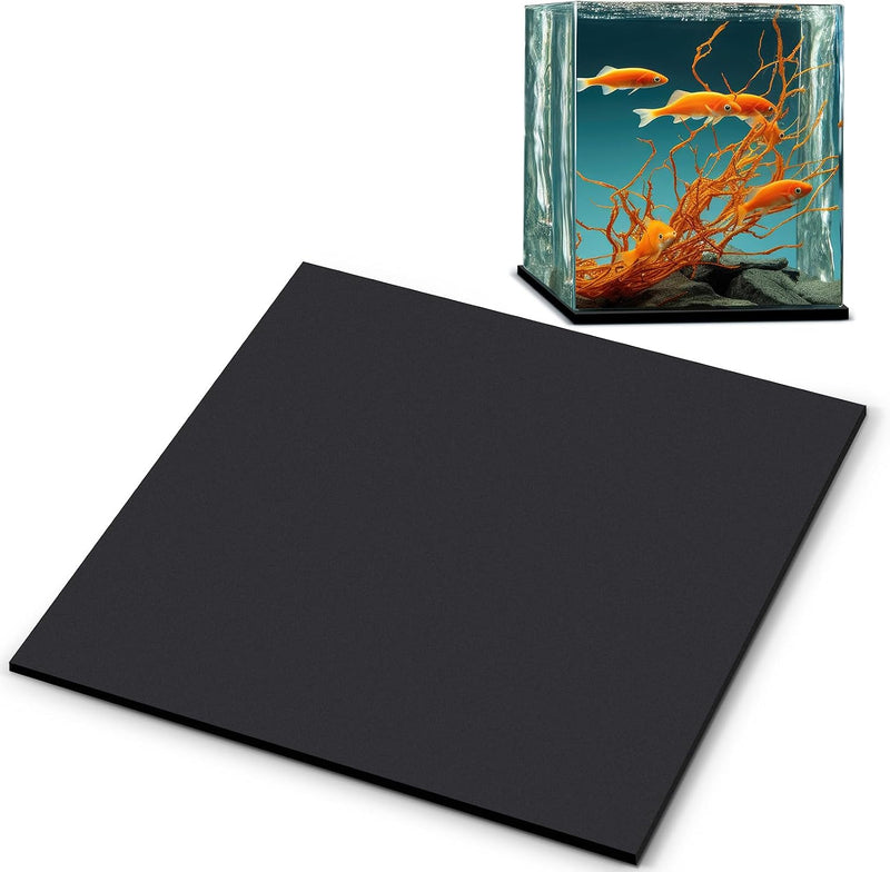 Pangda 1 Pcs 12 x 12 Inch Aquarium Fish Self Leveling Mat for Under Tank 5mm Thick Foam Compressible Neoprene Mat with A