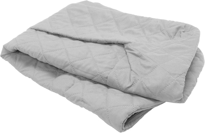Furhaven Replacement Dog Bed Cover Quilted Sofa-Style (COVER ONLY), Machine Washable - Silver Gray, Jumbo Plus (XX-Large