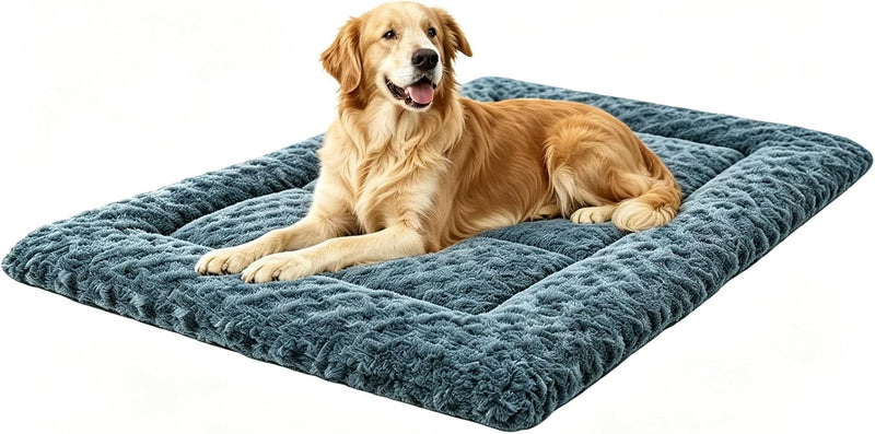 Large Size Washable Non‑deformable Rose-Velvet Comfort Dog Crate Mat
