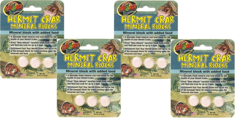 (4 Pack) Zoo Med Laboratories Zoo Hermit Crab Mineral Blocks
