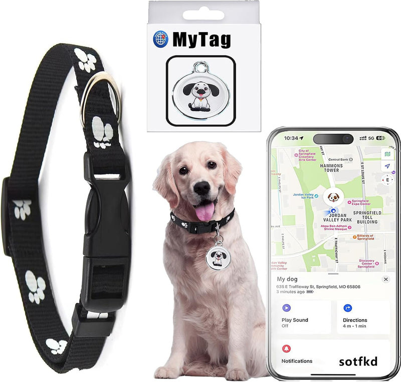 Dog Tracker-GPS Dog Collar-GPS Tracker for Dogs-Pet Tracker| Android and iOS Universal | No Monthly Fee | Waterproof | W