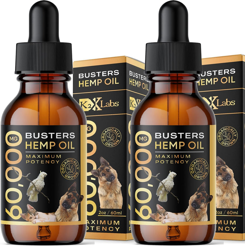 Buster's Hemp Oil for Dogs & Cats, Calm, Joint, Coat, 2-Pack 60ml
