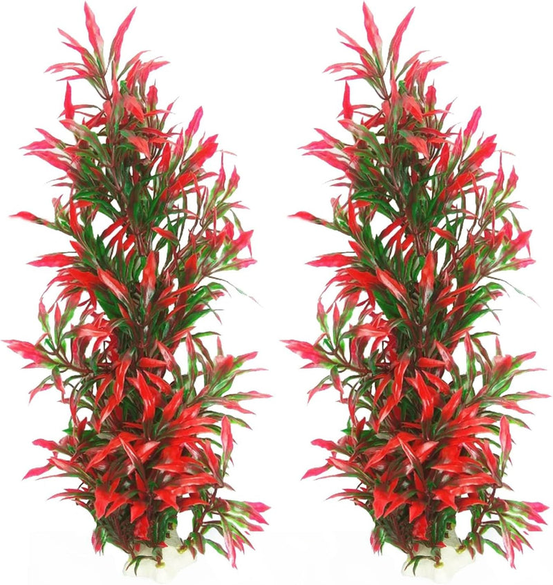 Tfwadmx Large Aquarium Plants Artificial Water Seaweed 2 Pcs About 13 Inch for Fish Tank Decor Plastic Plant for Betta S