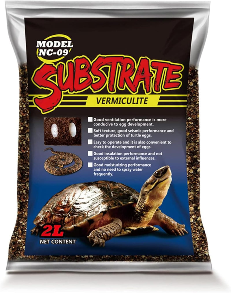 2.1QT Vermiculite for Reptile Tortoise Terrarium Substrate Snake Bedding