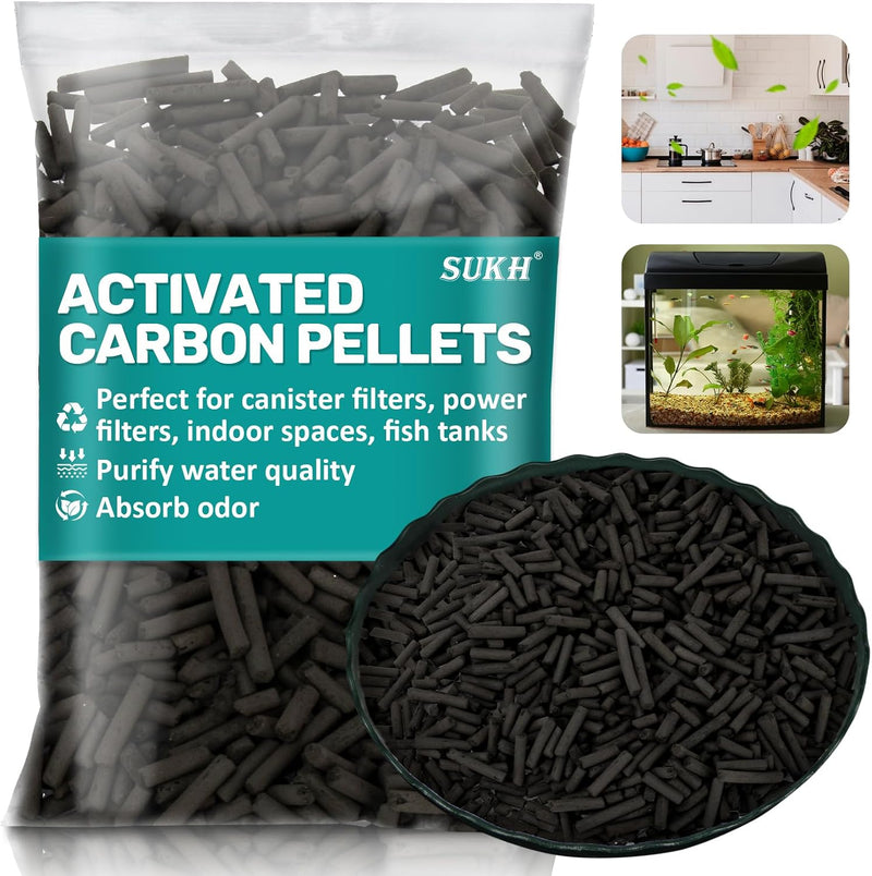 Sukh 410g Activated Carbon Pellets - Acid Free Aquarium Charcoal Filter
