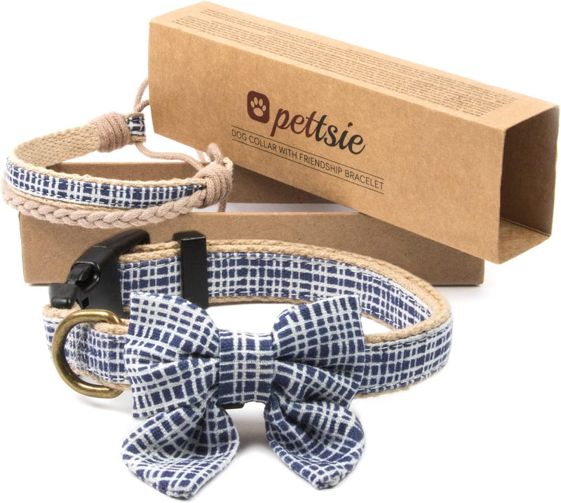 Pettsie Dog Bow Tie Collar & Matching Owner Friendship Bracelet