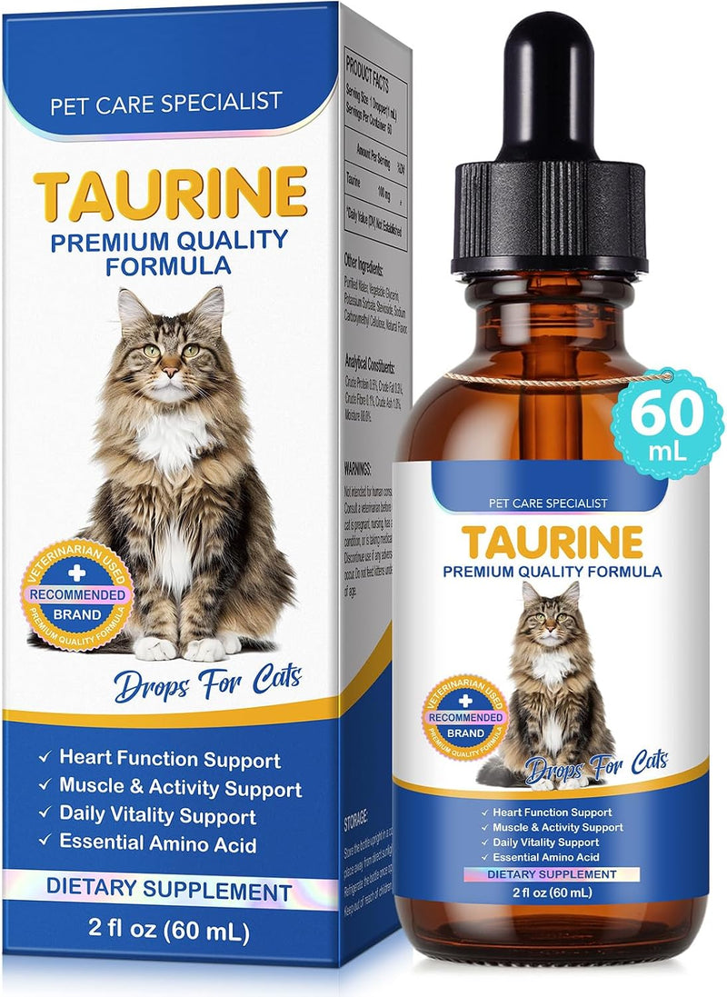 Taurine Drops for Cats – Essential Liquid Amino Acid for All Life Stages