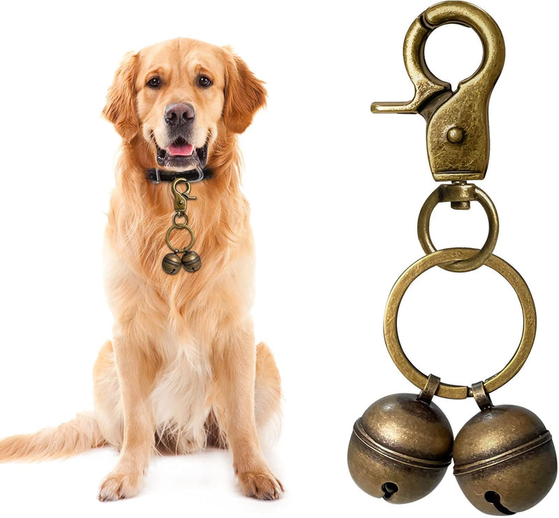 Bells for Dog Collars, Extra Loud Cat Bells & Dog Bells for Pet Tracking & Falconry, Durable Brass Collar Charms with Sw