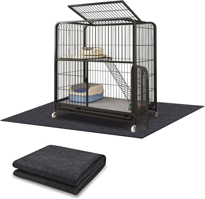 Large Bird Cage Mat, Under Pet Cage Mat, Absorbent/Waterproof Felt Pad for Bird Cages, Reptile Aquariums, Dog Kennels, w