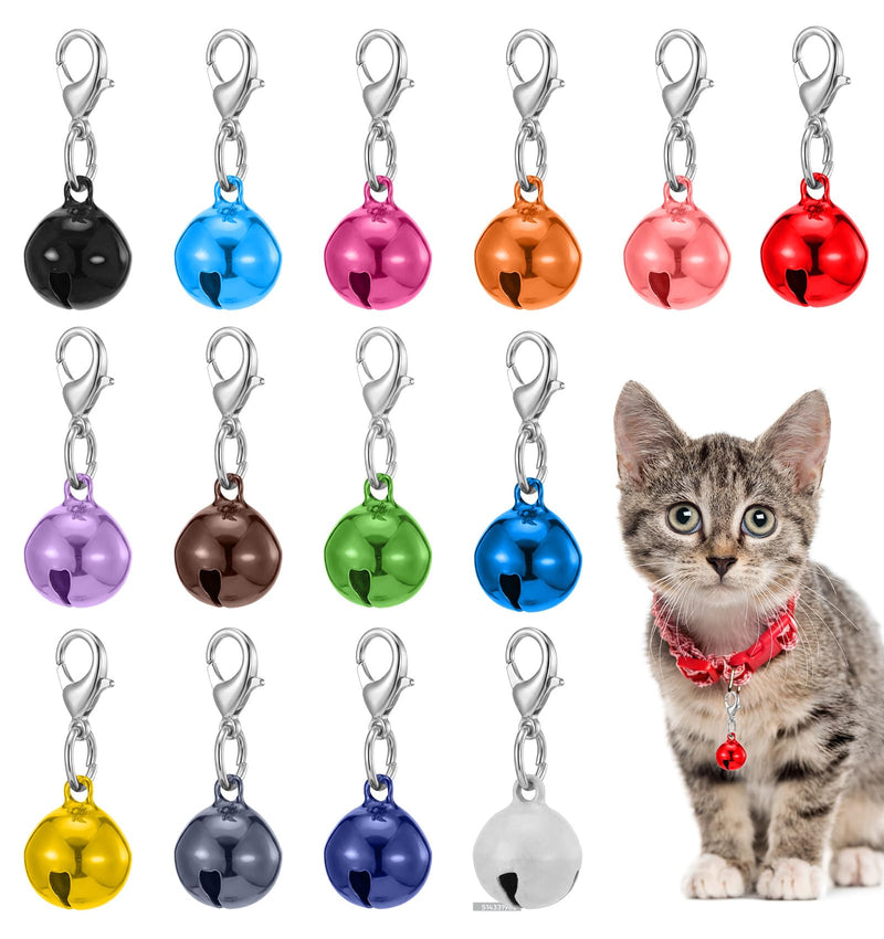 ValueBargain 14 Pack Cat Bells for Collar, Cat Collar Bells Only with Keychain, Loud & Lightweight for Puppy, Kitten & Small Pets